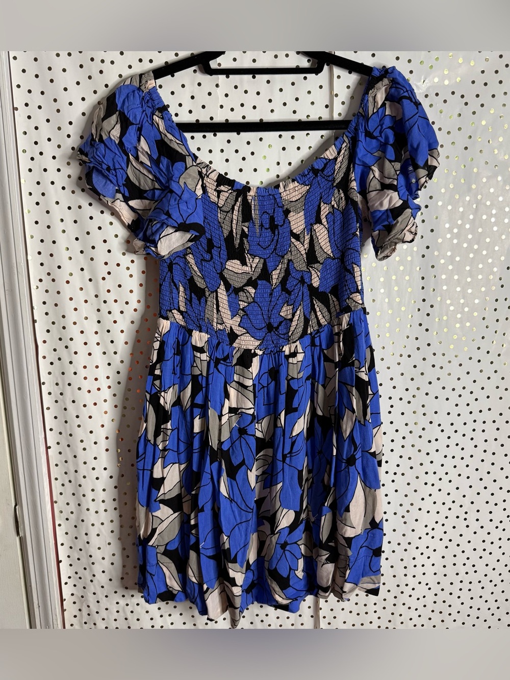 Free People Short Sleeve Smocked Dress